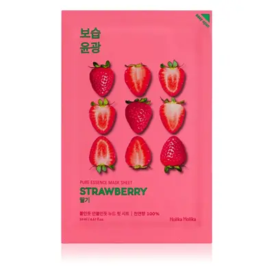 Holika Holika Pure Essence Strawberry Aufhellende Tuchmaske für einen gleichmäßigen Teint 23 ml