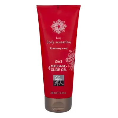 Massage- & Glide Gel 2 in 1 - Strawberry scent Gleitmittel 200 ml