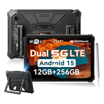 Blackview Active 12 Pro Rugged Tablets Android 15 11 Zoll 12GB 256GB/16GB 1TB Tablet PC 30000mAh 90Hz 12GB+256GB only tablet sch
