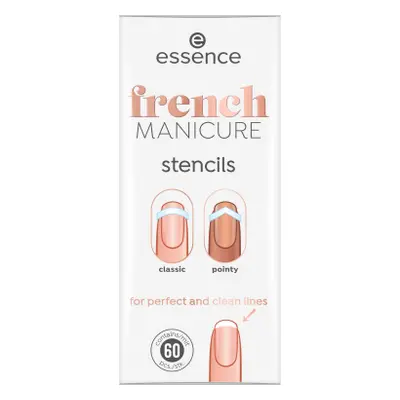 essence French MANICURE Schablonen für die französische Maniküre 60 St.