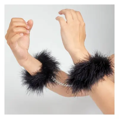 Secret Play Marabou Handcuffs Black