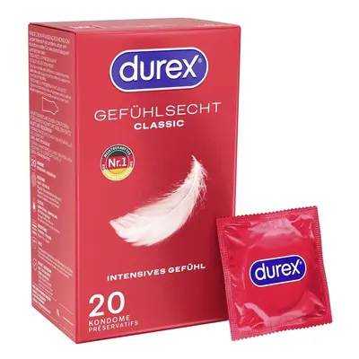 Durex® Gefühlsecht Classic Kondome 20 St transparent