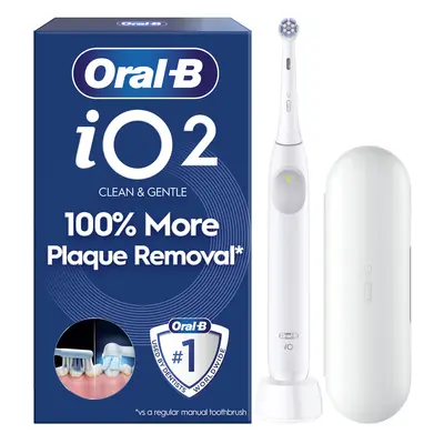 Oral-B iO2 Clean & Gentle elektrische Zahnbürste mit Reise-Etui White 1 St.