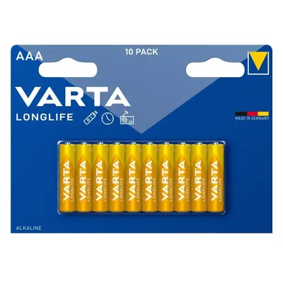 Varta Longlife AAA (LR03) Batterien – 10er-Pack | 1,5V Alkaline