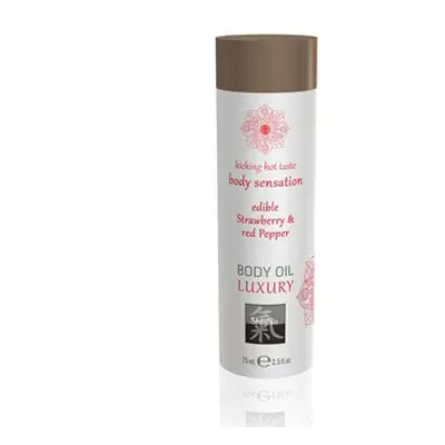 Luxury Body oil edible - Strawberry & Red Pepper Massageöl 75 ml