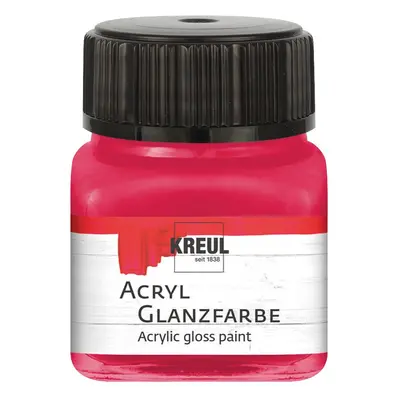 KREUL Acryl Glanzfarbe, 20 ml - Dunkelrot