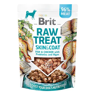 Brit Raw Treat Skin & Coat Freeze-dried Treat and Topper - Sparpaket: 3 x 40 g