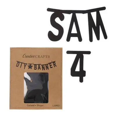 Party Collection Buchstaben Banner Schwarz