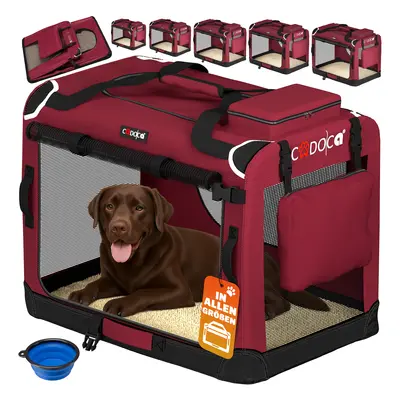 Hundebox faltbar XXL 90x60x66cm Dunkelrot