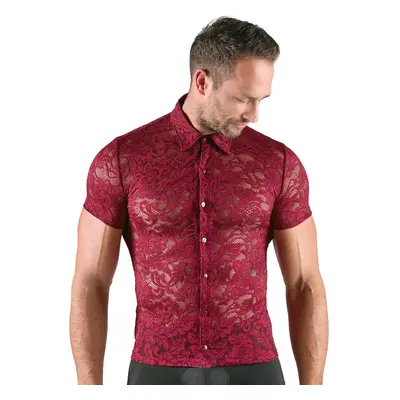 Hemd aus dunkelroter Spitze