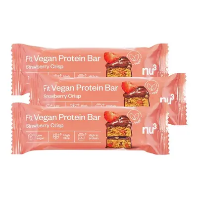 Nu3 Fit Vegan Protein Bar Strawberry Crisp Riegel 3x50 g