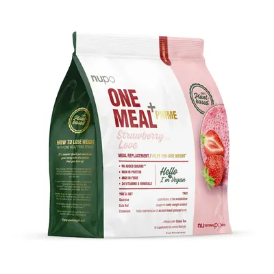 Nupo One Meal +Prime Vegan Strawberry Love Pulver 360 g