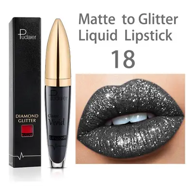 18 Farben glänzender Lipgloss für Frauen, langanhaltend, matt, glitzernd, flüssiger Lippenstift, diamantglänzender Lipgloss, was