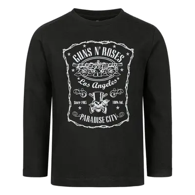 Kinder Langarmshirt Guns N' Roses - Paradise City - Black/White - METAL-KIDS 92