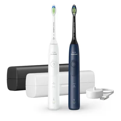 Philips Sonicare 5500 HX7119/01 elektrische Schallzahnbürste, 2 Bodys Blue&White 2 St.