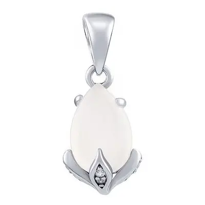 Silberanhänger Clarissa mit Mondstein und Brilliance Zirconia