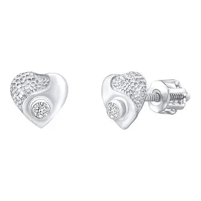 Ohrstecker Herz aus Silber 925 mit Brilliance Zirconia