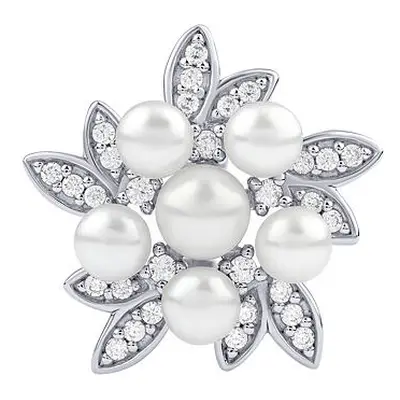 Anhänger Silber 925 mit echten Perlen und Brilliance Zirconia REBECCA