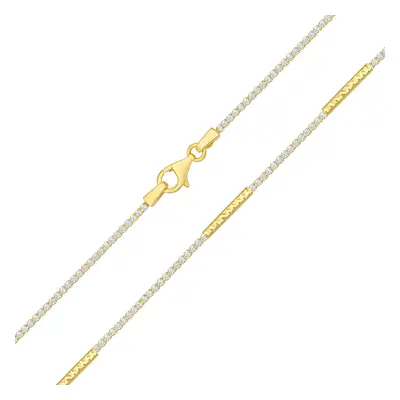 Goldkette Eleganza aus Gelbgold 585 mit Brilliance Zirconia 2,5 mm variante 42 cm