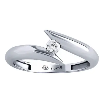 Verlobungsring aus Silber 925 Mona mit Brilliance Zirconia ringgröße 62