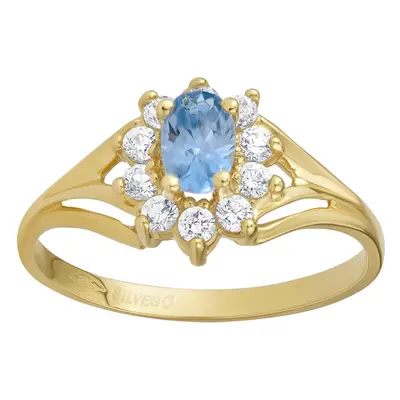 Damenring Lowri aus 14kt Gelbgold mit Brilliance Zirconia ringgröße 61