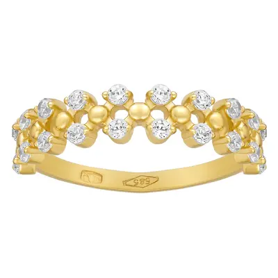 Damenring Eliora aus Gelbgold mit Brilliance Zirconia ringgröße 52