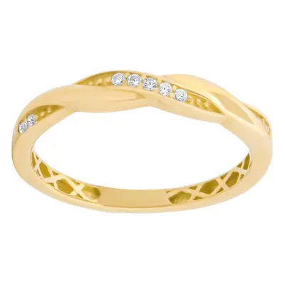Goldring Asumi aus 585 Gelbgold mit Brilliance Zirconia ringgröße 56