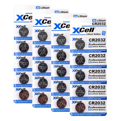 20er Spar-Set XCell CR2032 Lithium-Knopfzelle 3V / 220mAh (4x5er Pack)