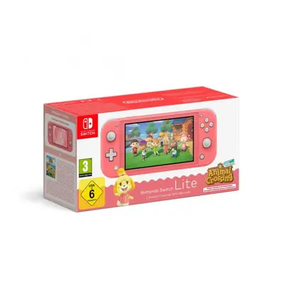 Nintendo Switch Lite Coral + ACNH-Bundle
